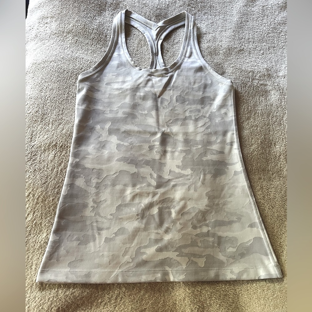 Lululemon Cool Racerback Incognito Camo Jacquard Alpine White Starlight
